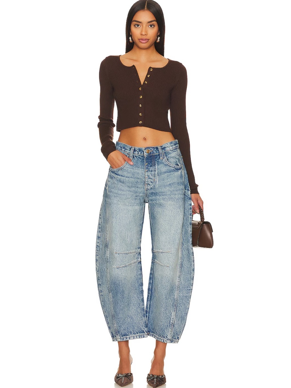 We The Free - Good Luck Barrel Mid Rise Jeans - Picture 4 of 16